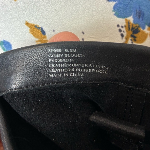 [6.5] Frye Cindy Slouch Black Leather Tall Boots 6.5 Slouch Riding - Picture 5 of 9